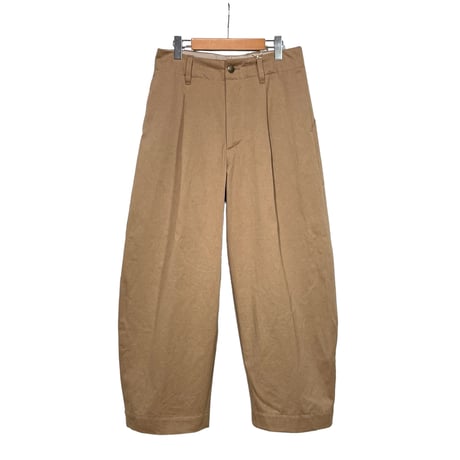 ASEEDONCLOUD"Hamdwerker colored cotton HW wide trousers" (brown) unisex