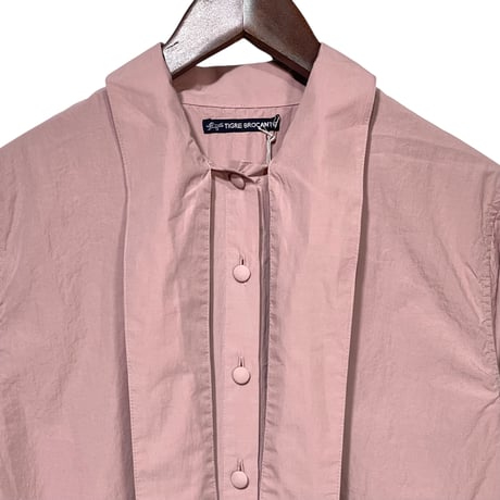 TigreBrocante"broad moyen age tie blouse"(pink beige)women's
