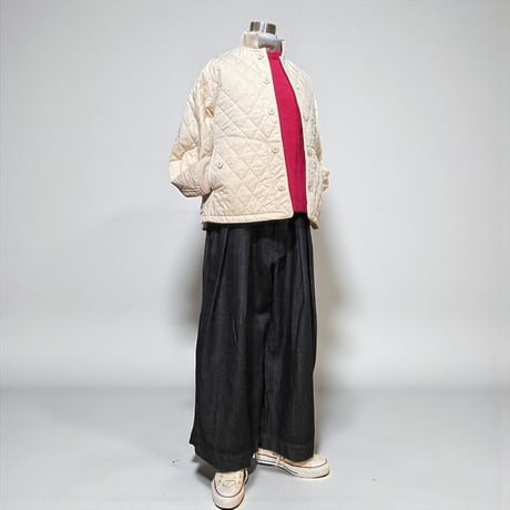 TigreBrocante"nylon twill quilting bomberman jacket“(ivory)unisex