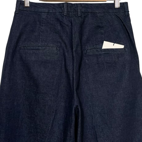 CAERULA PER LIGHTS"11oz denim wide tuck pants"(navy)unisex