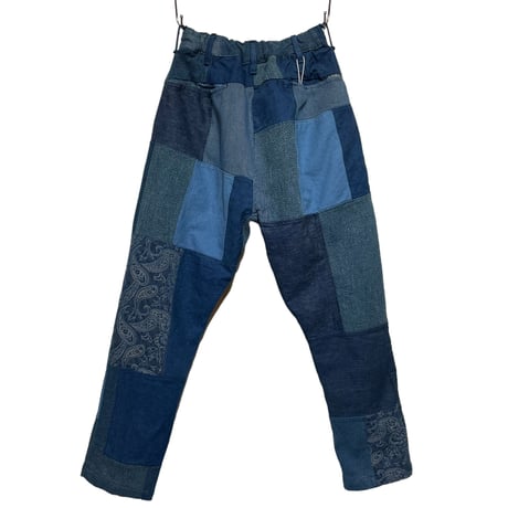FUNSET OF ART "indigo patchwork karusan 5P pants"(indigo)unisex-S