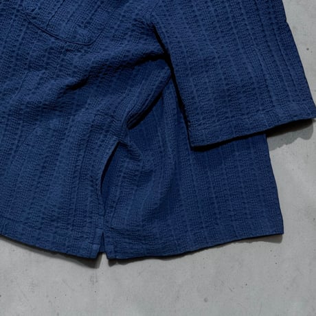 Slow Hands "dobby waffle venice half sleeve shirts"(indigo)unisex