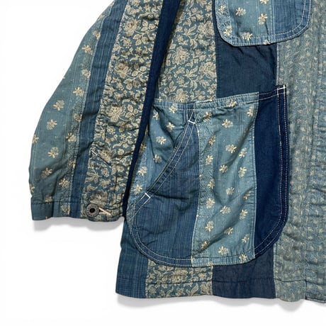 FUNSET OF ART “indigo 抜染 patchwork coveralls"(indigo)unisex