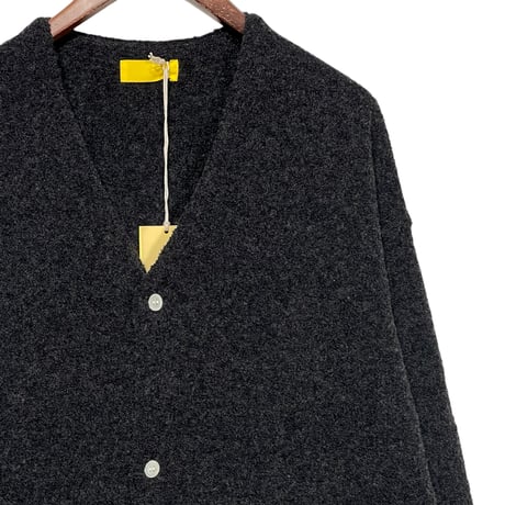 eyya"boucle twisted yarn cardigan"(charcoal)unisex