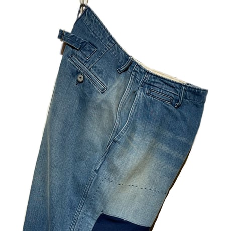 H.UNIT "13oz denim work trousers" indigo custamize (unisex)