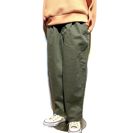 FUNSET OF ART “military satin fool pants"(olive)unisex