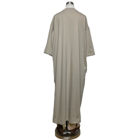 Linen ya"Half Sleeve T-shirs onepiece"(beige)women's