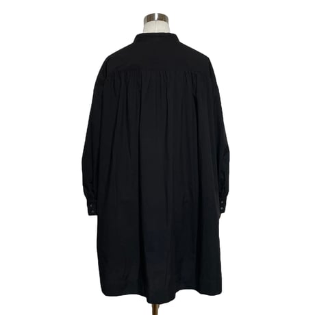 Linen ya"pin tuck blouse P/O"(black)women's