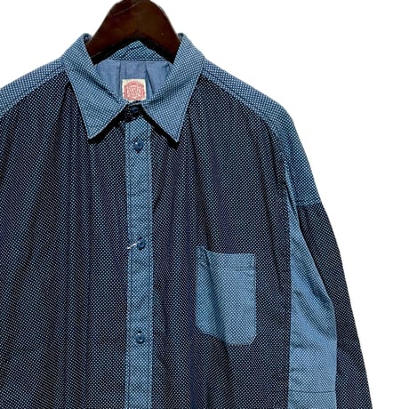 FUNSET OF ART “indigo dot maquignon shirts"(indigo)unisex