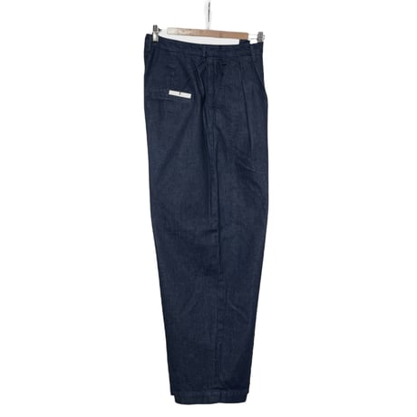 CAERULA PER LIGHTS"11oz denim wide tuck pants"(navy)unisex