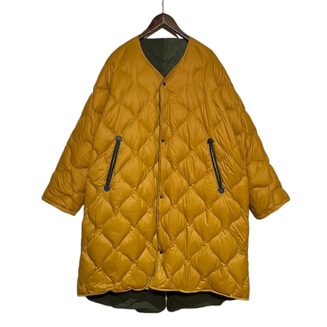 Slow Hands "recycle tent down coat for archive exclusive "(olive×mustard)M-B(unisex)