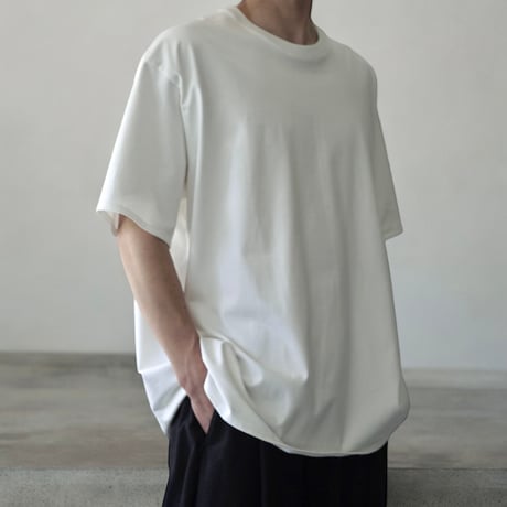COLINA "Soft Twist Suvin Cotton / Big Tee"(white) unisex