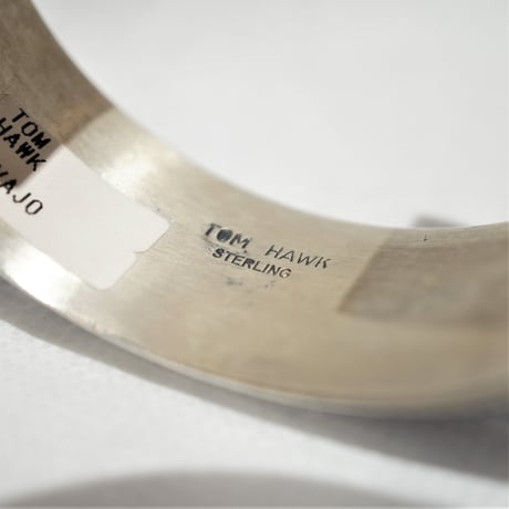 indian jewelry "Tom Hawk (navajo)"3line straight bangle