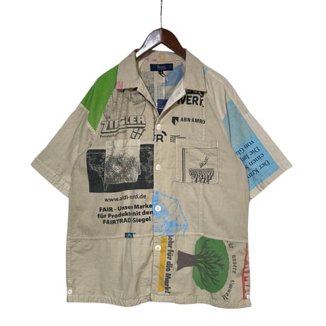 TigreBrocante"print tote bag REMAKE raglan venice beach S/S shirts(LB)"(natural)unisex