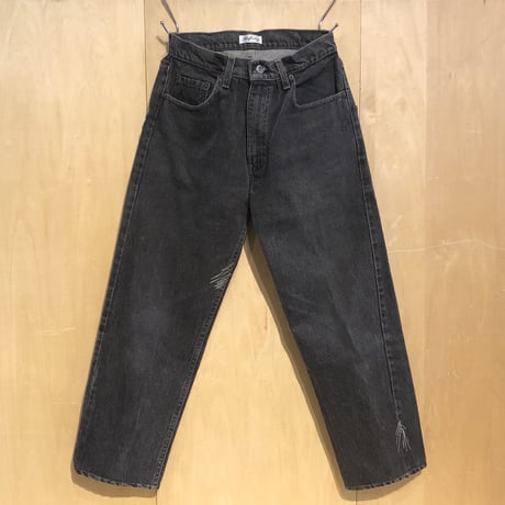 KNIFEWING"USA505 tuck tapered wide pants"S-A(blk) unisex
