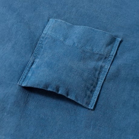 Jackman"pigment dye pocket T-Shirts"(fade blue) unisex