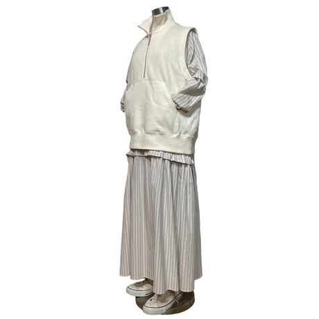 ASEEDONCLOUD"Handwerker HW pile vest"(ivory) unisex