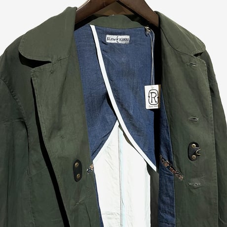 SlowHands”RCL tent work coat"(olive-L)unisex
