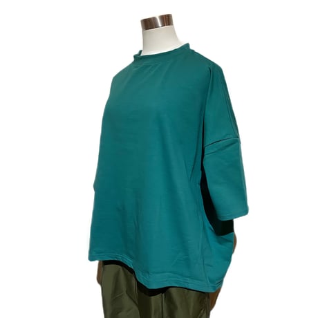 Linen ya"delave quater sleeve T-shirs"(green)women's