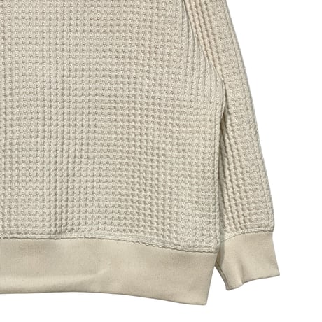 Jackman"cotton big waffle crew neck"(ivory) unisex