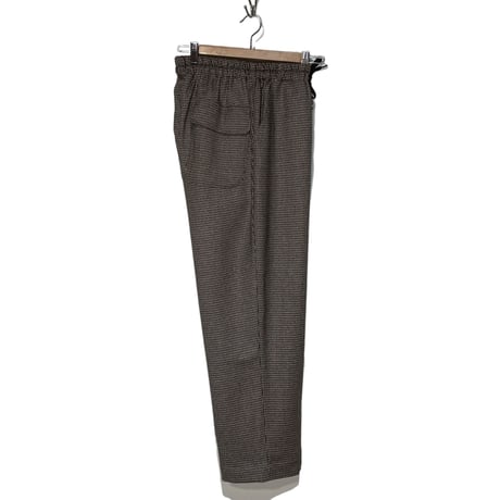 H.UNIT "chic-tweed gun club check wool easy pants"(brown) unisex