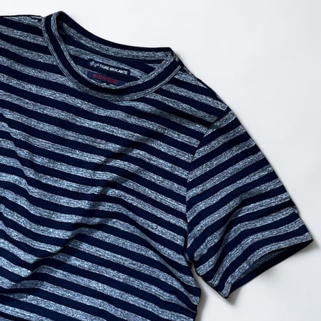 TigreBrocante"indigo border lady's regular short sleeve T"(indigo)women's