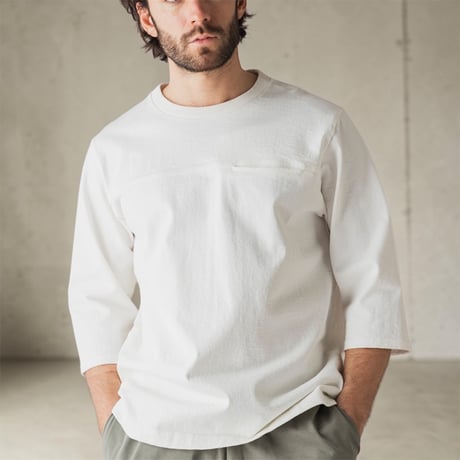 Jackman"DOTSUME pocket HS T-Shirts"(white) unisex