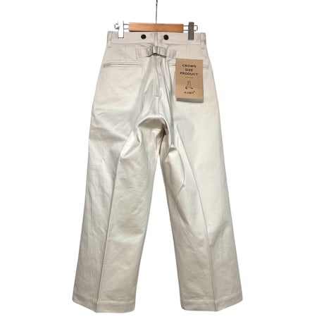 H.UNIT "Weapon two tuck crown size trousers"(ivory)women's