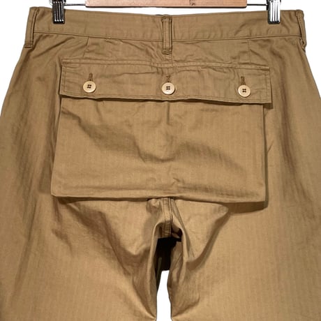 TigreBrocante"cotton herringbone back pocket cargo pants“(beige)unisex