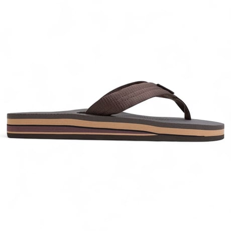 RAINBOW SANDALS"double layer classic rubber soft top"(brown)men's