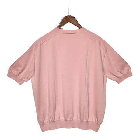 Linen ya(as it is)"crewneck short sleeve cotton knit"(pink)women's