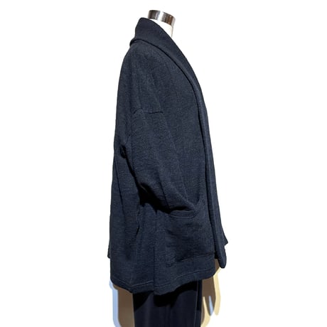 Linen ya"wool linen sawl cardigan"(navy)women's