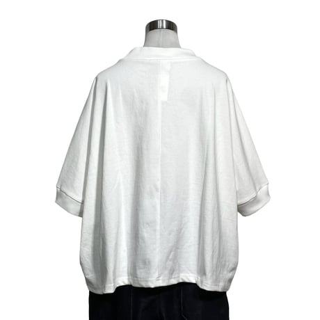 Linen ya"空紡糸度詰め T-shirts"(white)women's