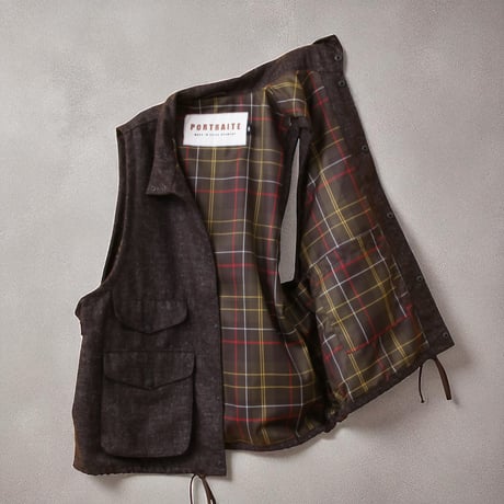 PORTRAITE"over vest"(brown tweed)unisex