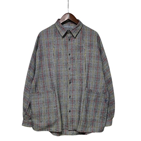 Slow Hands "flannel check shirts with pocket"(glen check)unisex