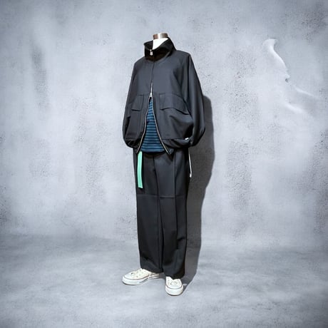 amne"GABARDINE"eel's slacks(black)unisex