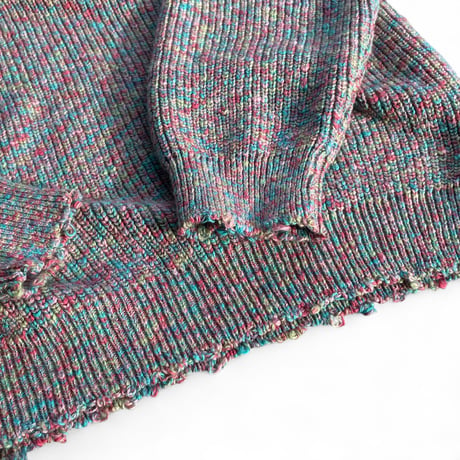 eyya"mixed cotton rib knit crew neck"(pink mix)unisex