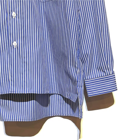 amne "STRIPE R.C"covered shirts (blue)