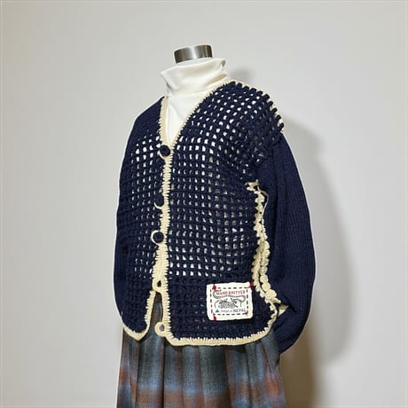 TigreBrocante"net work cardigan"(navy)unisex
