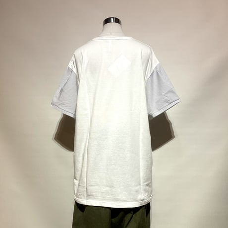 CAERULA"30 single jersey × broad plo T"(white×stripe) women's