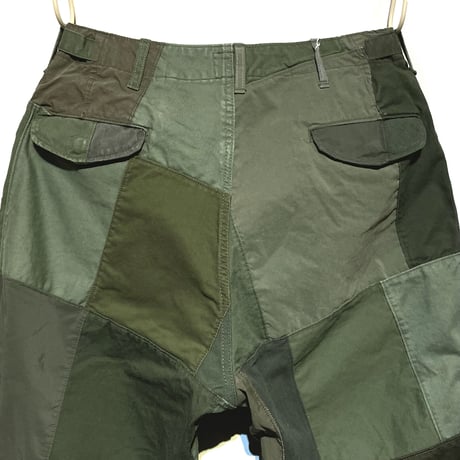 FUNSET OF ART “military patchwork field コロマ pants"(olive)unisex-M