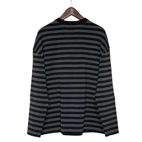 eyya"cotton knit crew neck "(black×charcoal)unisex