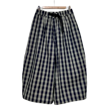 ASEEDONCLOUD"Handwerker indigo check HW culottes" (indigo) women's