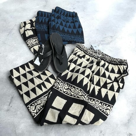 Jawndi "santai pants" batik strip barong(nvy×blk)