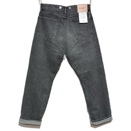H.UNIT "14oz denim 5P real wash" (black) unisex