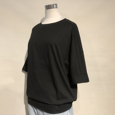 SlowHands ”cotton relax tee"(black) womens