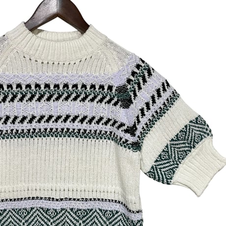 ASEEDONCLOUD"family traditions knit tops"(off white)women's