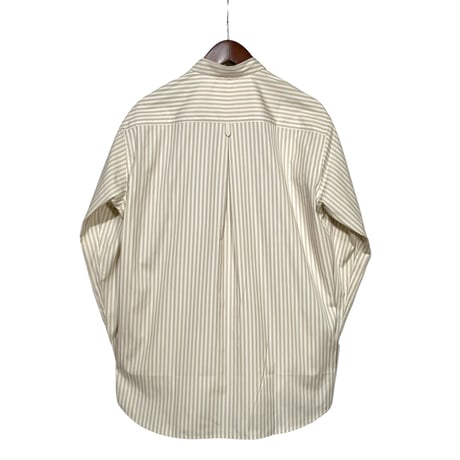 ASEEDONCLOUD"Handwerker cotton HW pull on shirts"(stripe-off white)unisex
