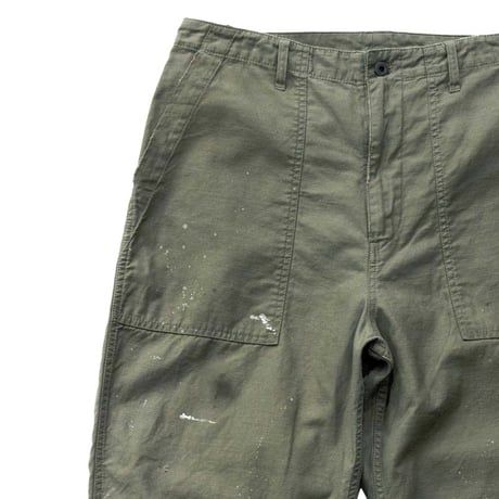 H.UNIT "Back satin fatigue pants" (khaki) unisex