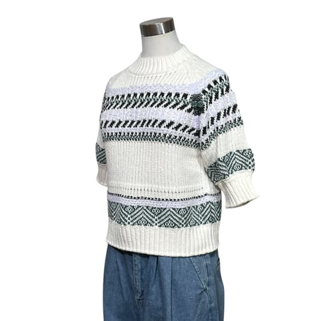ASEEDONCLOUD"family traditions knit tops"(off white)women's